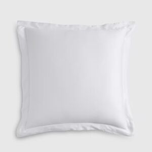 NWT QUINCE Signature Giza Cotton Sateen Euro Sham White 4677